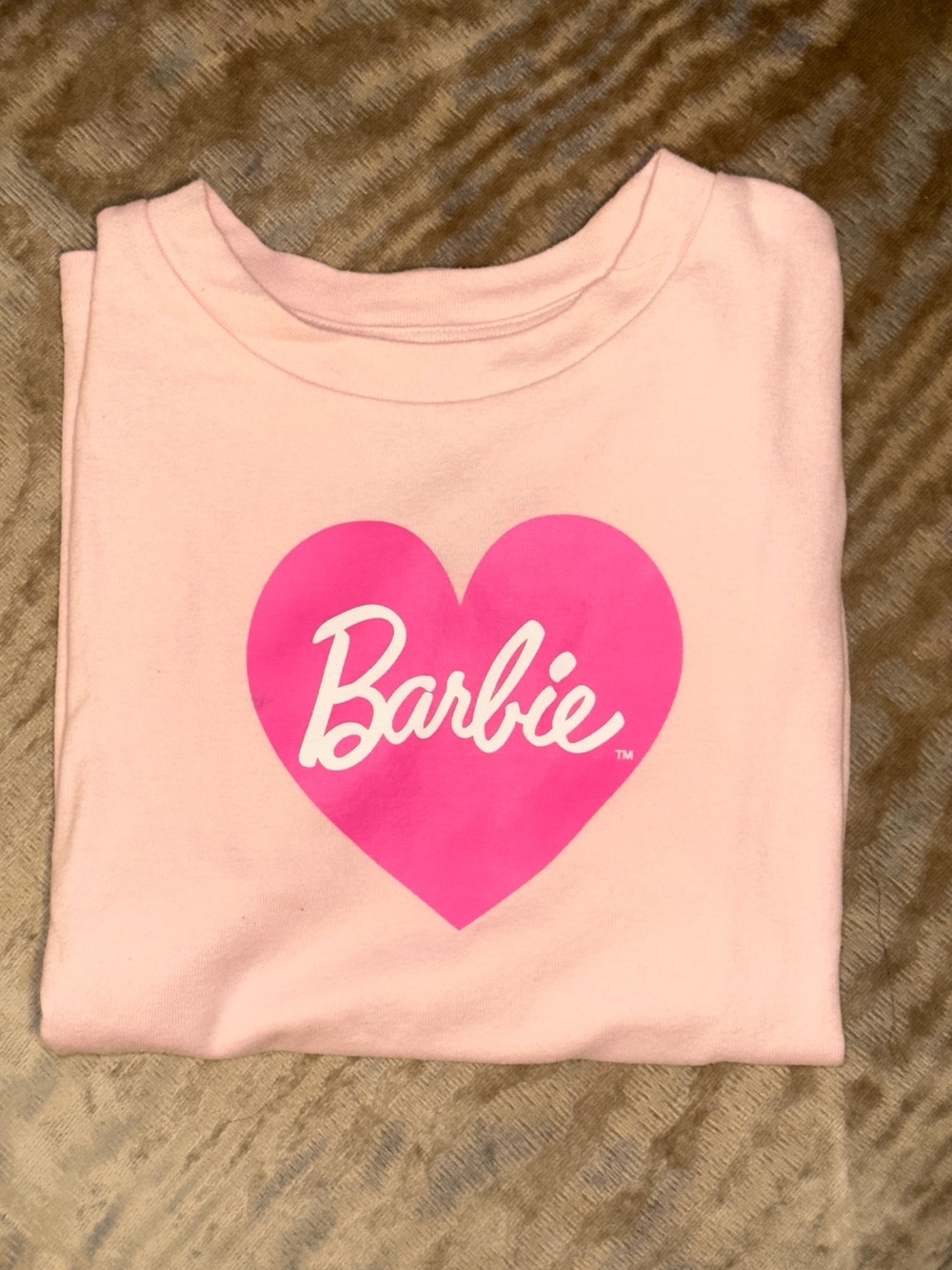 Barbie Kids Pink Heart Logo Graphic T-Shirt SM